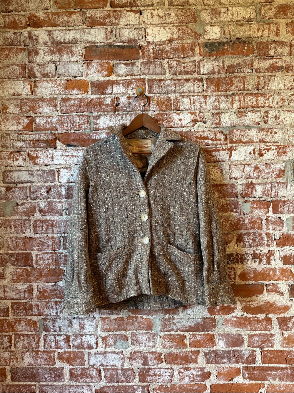 Vintage MERRILL WOOLENS Womens Tweed Jacket Sz S